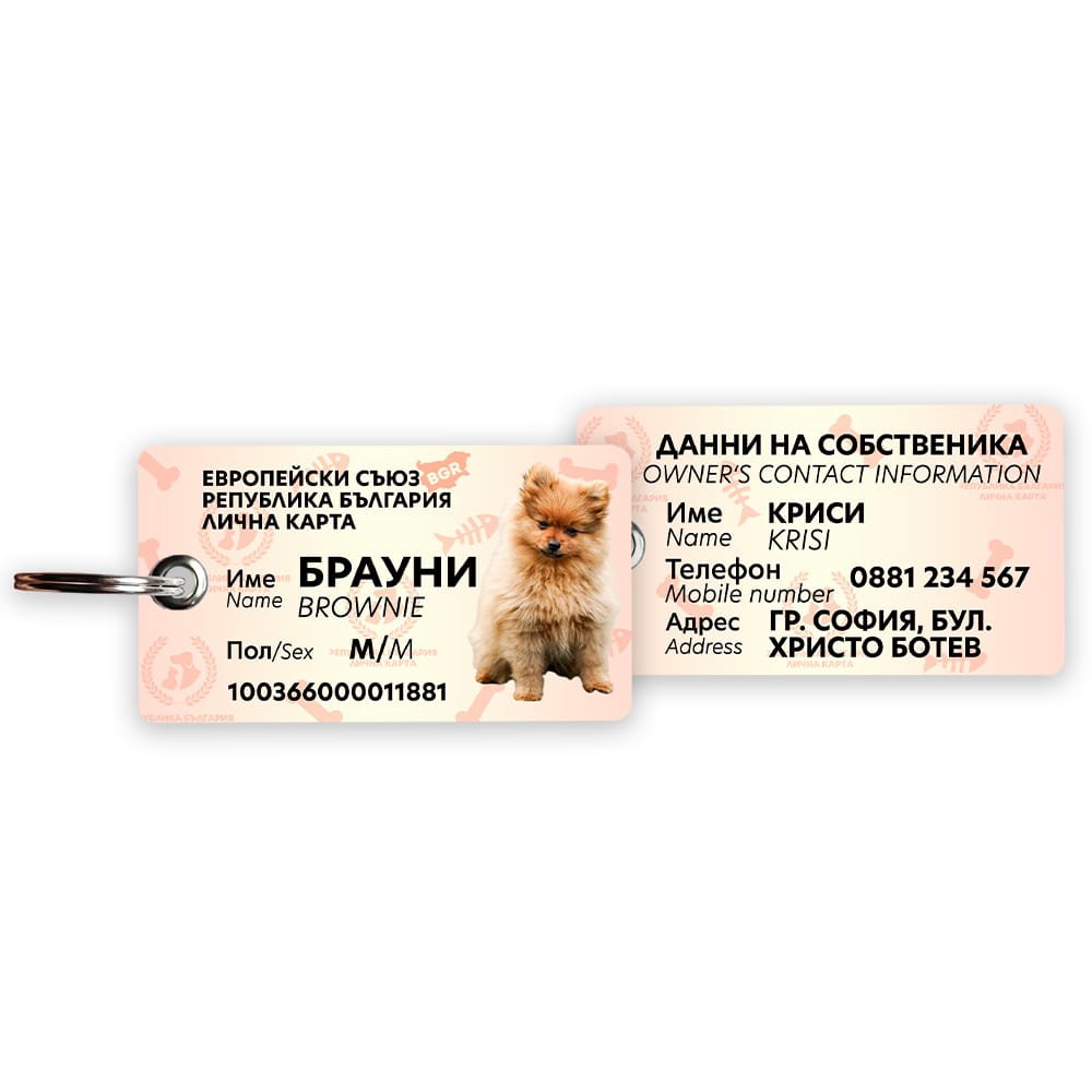 Персонализиран медальон за домашен любимец