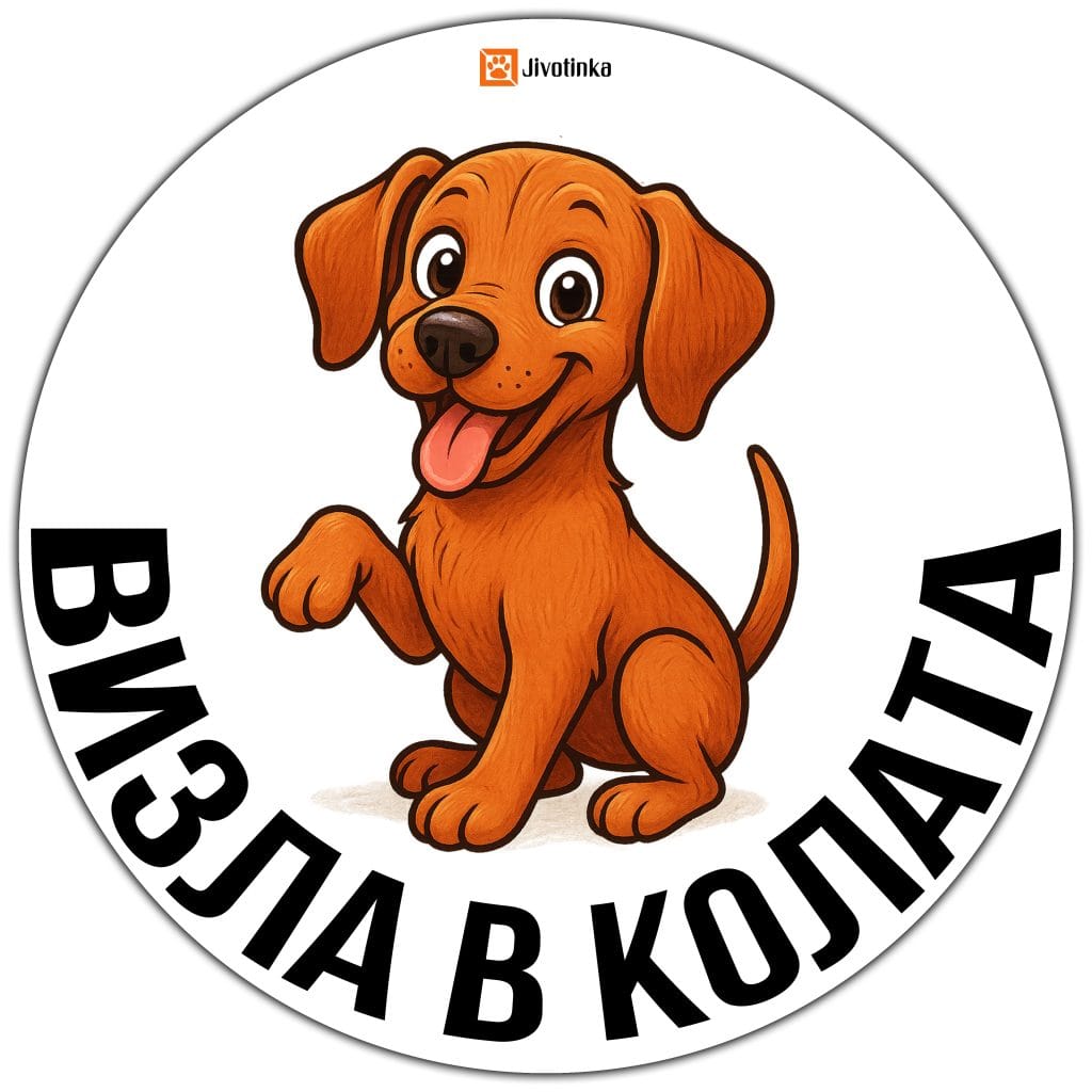 Стикер за кола "Визла в колата" 10х10 см